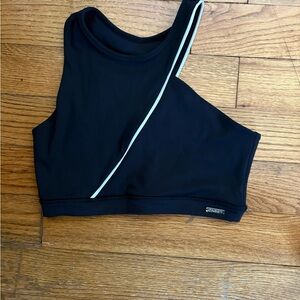 Onset Black Asymmetrical Sports Bra Size M
